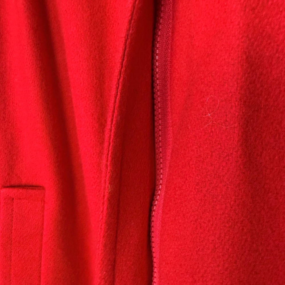 Vintage 90s Herman Kay Red Oversized Wool Blend Power Old Money Swing Coat XL - Picture 5 of 12